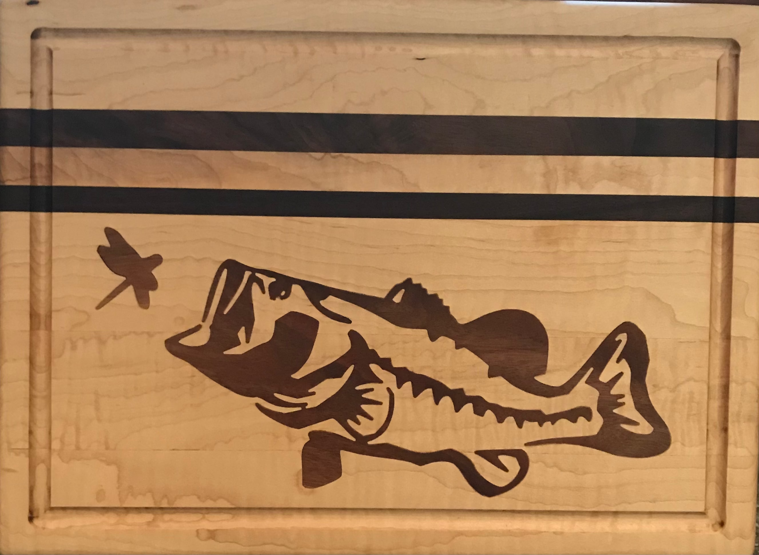 Large mouth bass  cutting board